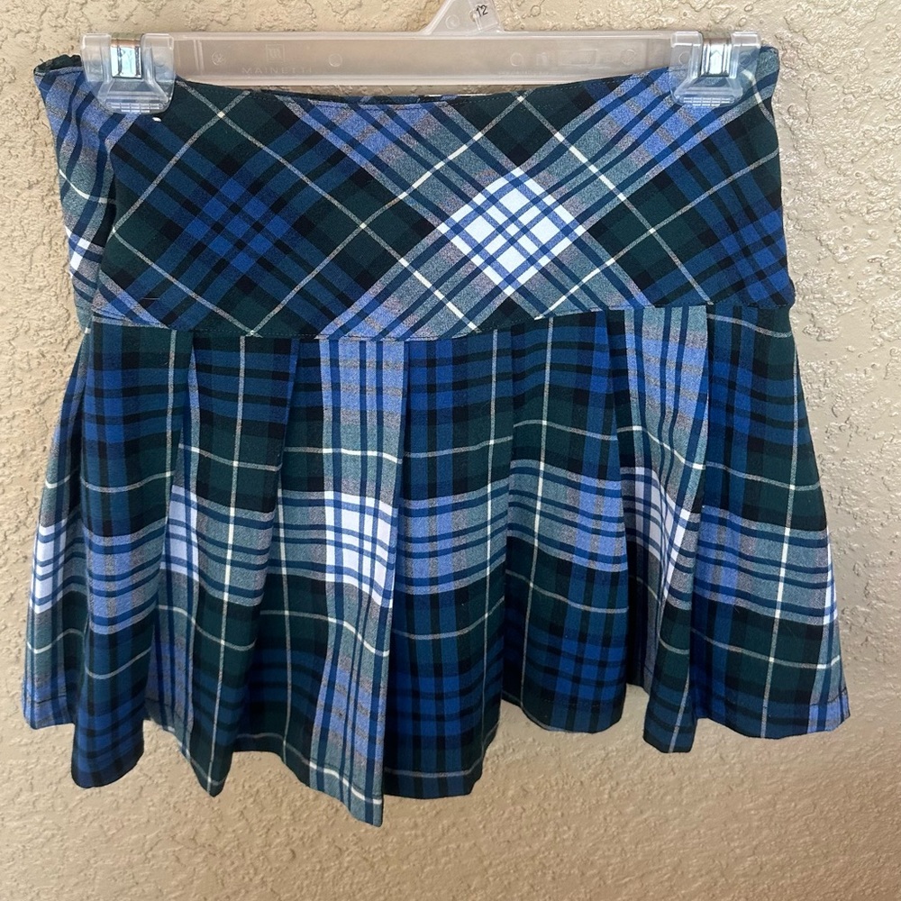 Plaid pleated skirt